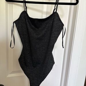 Black Shimmer Bodysuit